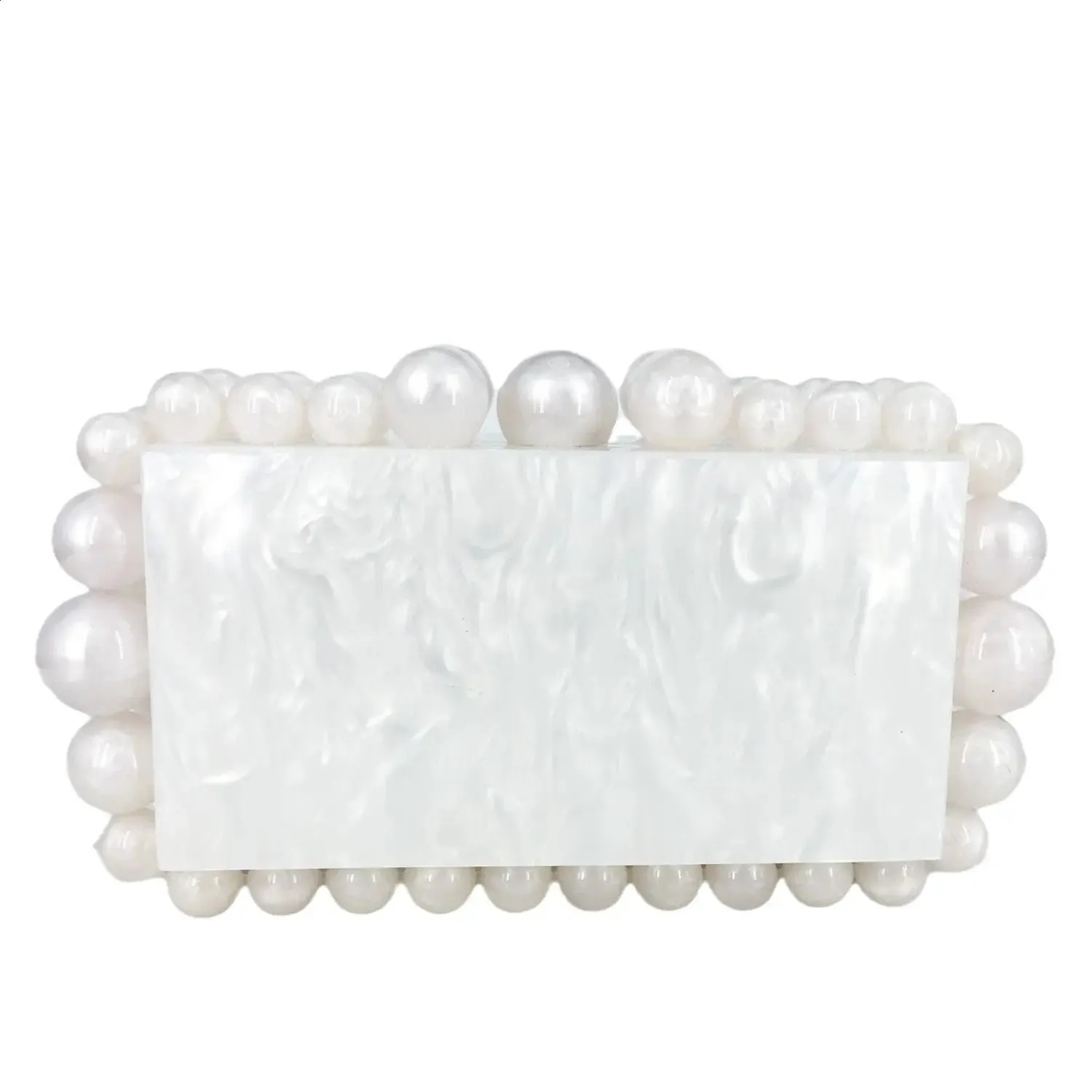 Acryl Box Clutch Perlen Abendtasche Für Damen Umhängetasche_voghion.com