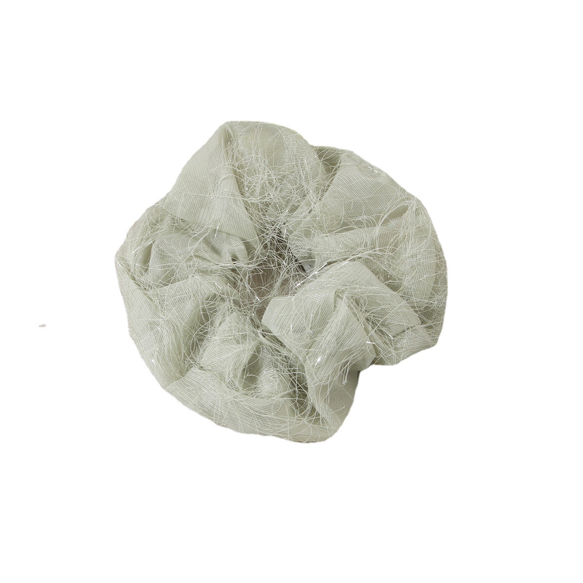 2023 new style super fairy bright silk large intestine hair ring Korean style mesh large intestine hair ring hair rope ball hair accessories wholesale_voghion.com