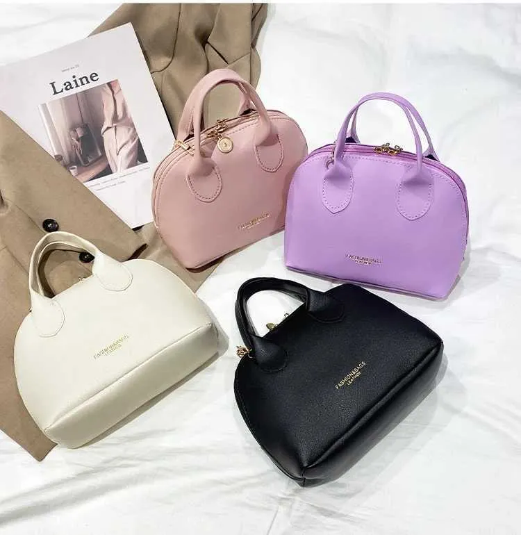 Fashion Women Shoulder Designer Shell Ladies Hand Bag Large Capacity Crossbody Bags Vintage PU Leather Totes_voghion.com