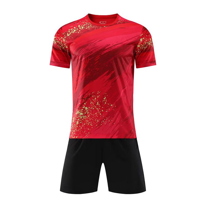 Speed Match Sports Team Uniform Short Sleeved Printed Custom Training Football Suit Set For Men And Adults_voghion.com