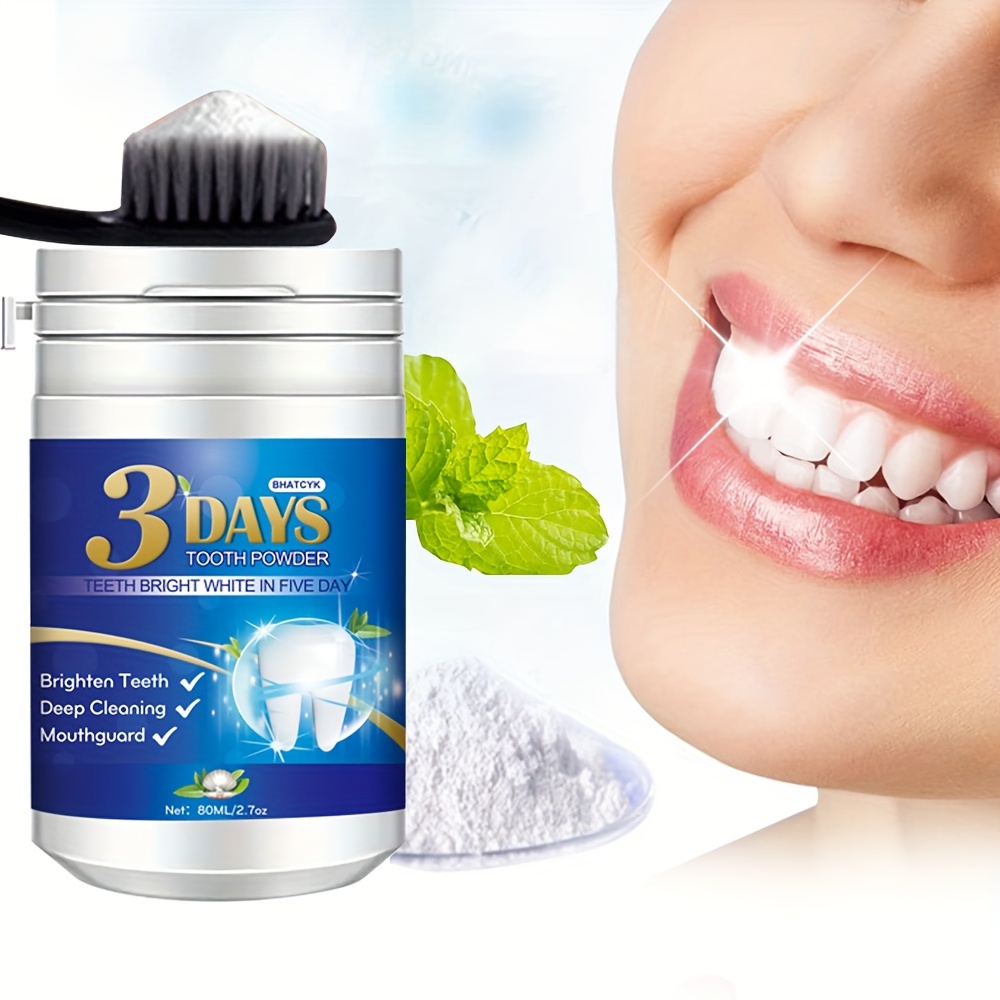 1pc Teeth Whitening Powder, Teeth Polishing Tooth Deep Cleaning Powder, Stain Remover, Plaque Cleaning By Brushing, Tooth Cleaning Powder For Daily Li