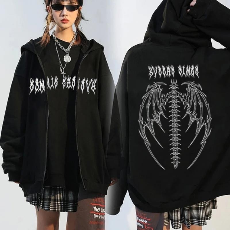 Gothic Schmetterling Kapuzenjacke Herren Für Herbst Und Winter_voghion.com