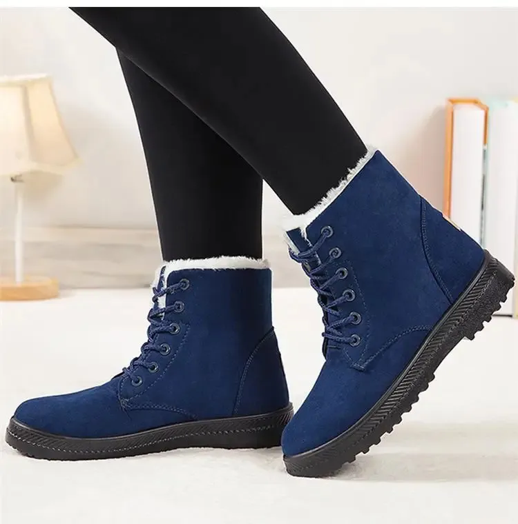 Snow Fashion Platform Donna 2025 Tendenza Mid High Donna Scarpe Invernali Stivali Botas Mujer 241024_voghion.com
