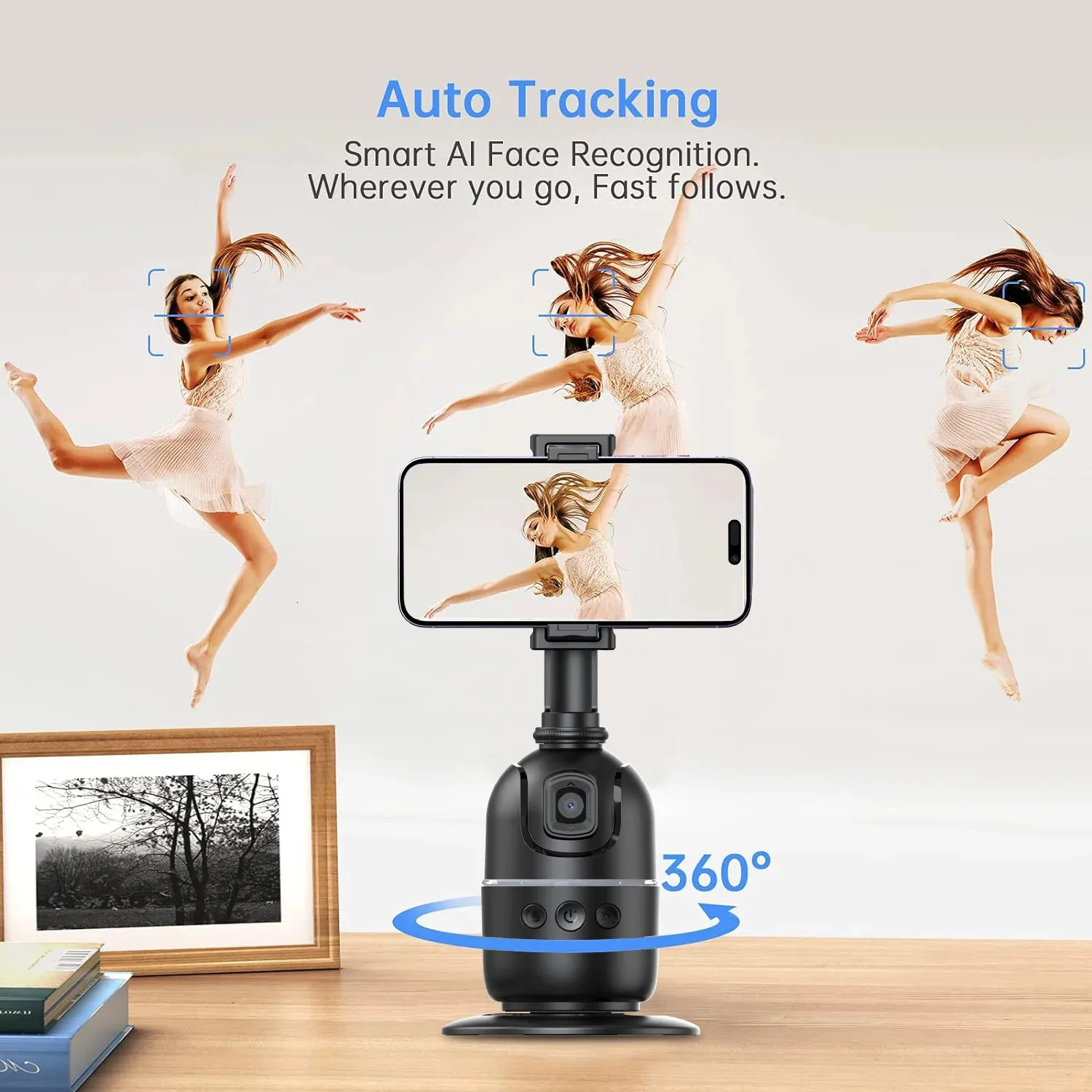 W O P03 Stabilizzatore Gimbal con tracciamento automatico del viso AI, treppiede per telefono cellulare, bastone per selfie portatile, supporto per riprese, controllo dei gesti_voghion.com