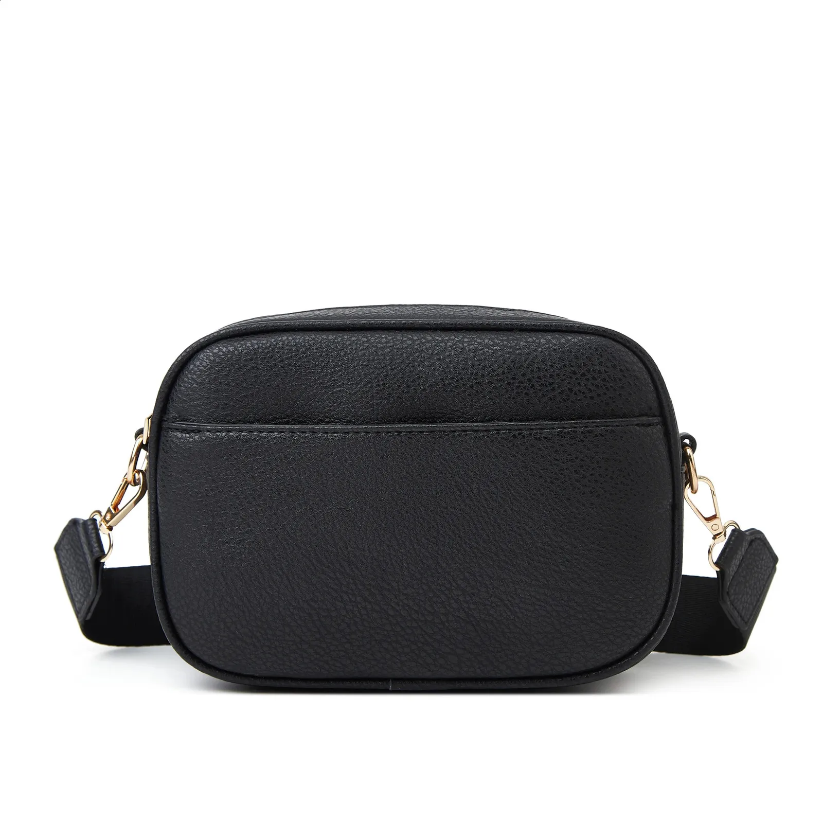 Herald Triple Zip Small Crossbody Bag per donna Square Snaps Camera Side Shoulder Purse Borsa a mano con tracolla larga 240822_voghion.com