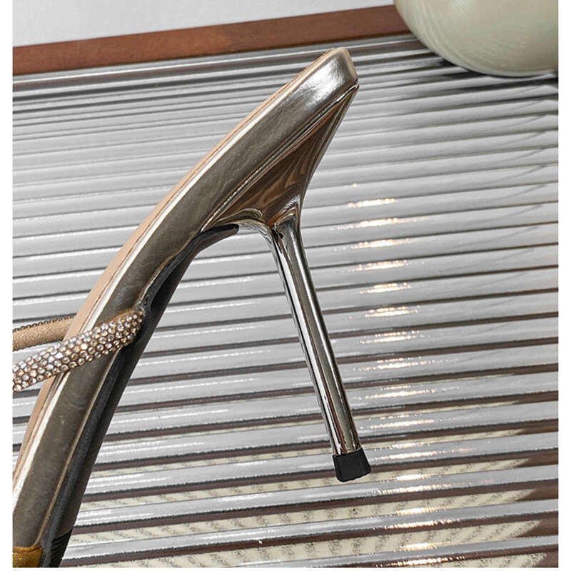 Sandales à strass d'été 2025, féminines, style mondain, talons hauts fins, tongs, vêtements d'extérieur_voghion.com