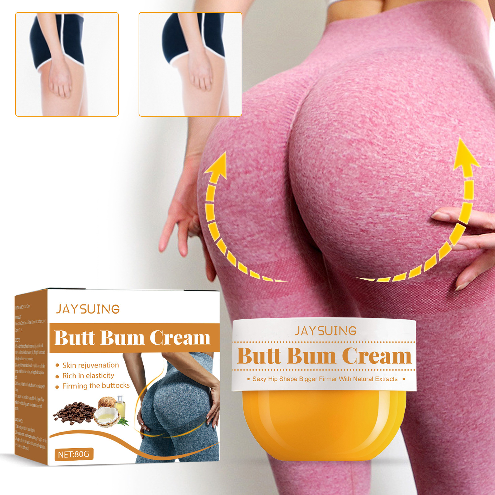 Jaysuing plump, Peach Cream, Firming and Moisturizing Hip Lifting Cream_voghion.com