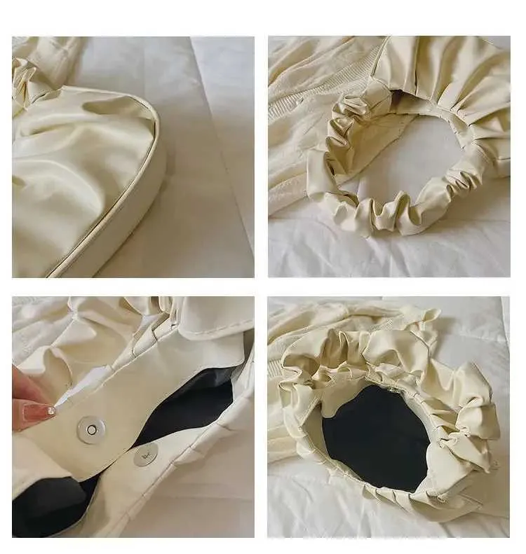 Nieuwe geplooide wolk met niche-ontwerp voor dames, modieuze Gerie-tas voor dames, veelzijdige handtas Y241123_voghion.com
