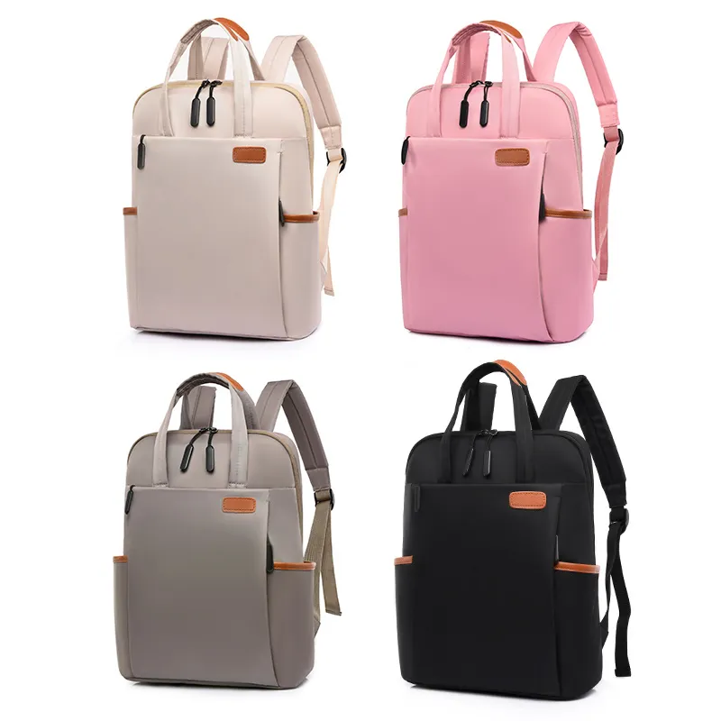Woman Backpack Fashion Oxford College Student School Backpacks 13 14 Inch Laptop Bag Waterproof Business Travel Rucksack_voghion.com