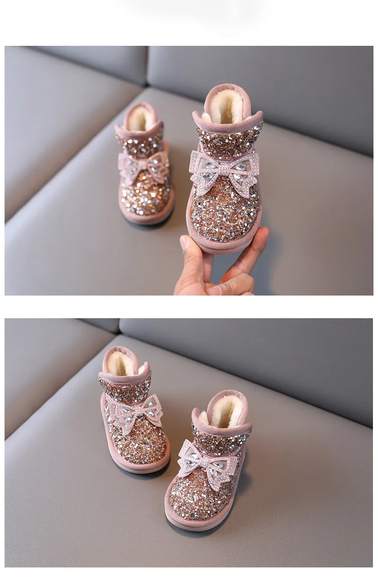 Veet Süße Baby Mädchen Stiefel Kleinkind Warme Baumwolle Stiefel Winter Cutefeet für Mädchen Kinder Schuh Prinzessin Schuhe Größen Schnee Dicken_voghion.com