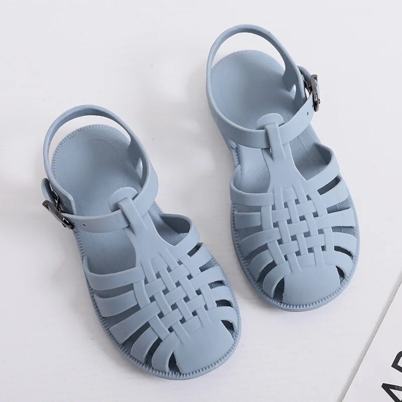 Summer Children Sandals Baby Girls Toddler Soft Non-slip Princess Shoes Kids Candy Jelly Beach Shoes Boys Casual Roman Slippers_voghion.com