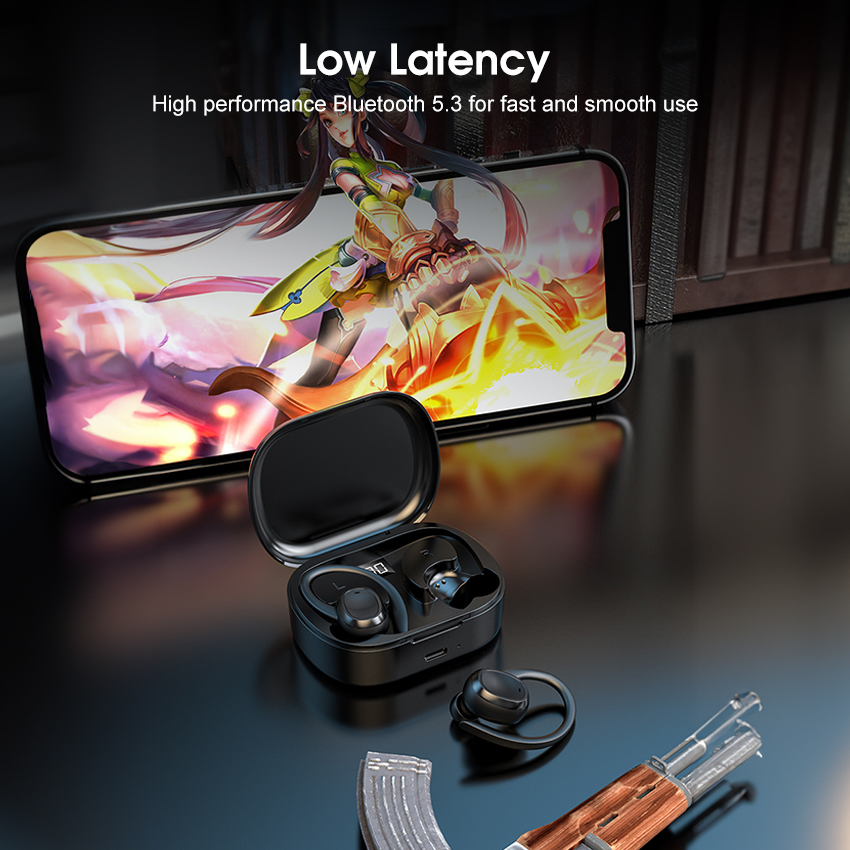 Wireless Bluetooth Headphones With Power Display And Ear Hooks_voghion.com