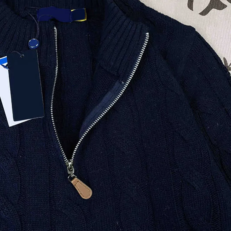 Pull homme design Pony, brodé, imprimé, zippé, coton, coupe ajustée, livraison rapide, T250717_voghion.com