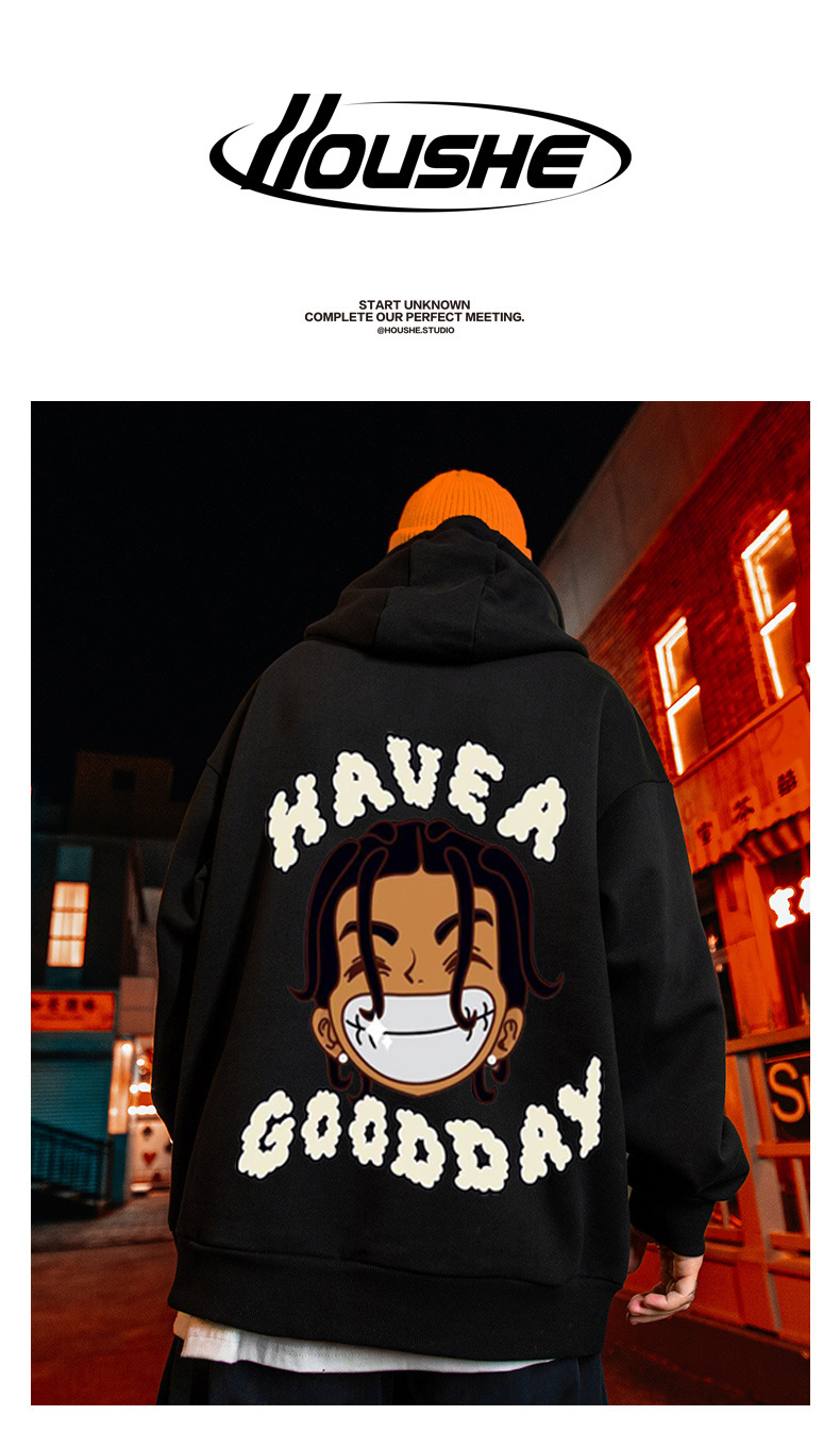 American Street Fun Hip Hop Modemarke Pullover Herren Loose Size Fat Plus Instagram Trendy Plüschmantel 8XL_voghion.com