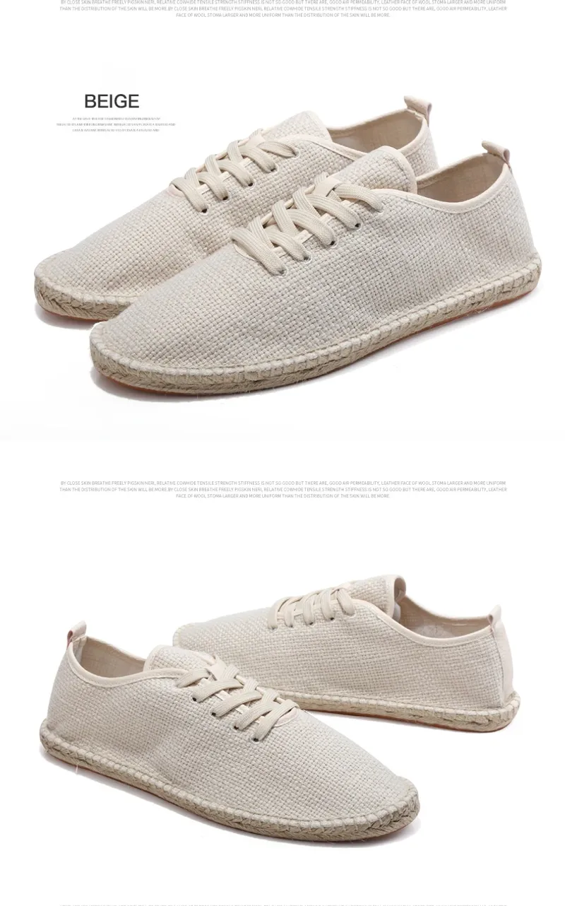 Shoes Summer Espadrilles Men Canvas New Breathable Fisherman Footwear Mens Slip on Loafers Large Size 47 Sneakers_voghion.com