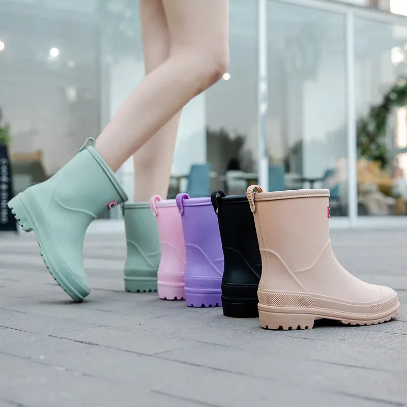 Waterafstotende Water Rubberen Laarzen Vrouw Vrouwelijk Comfort Werk Tuin Galoshes Regenschoenen Sapato Chuva 240606 p_voghion.com
