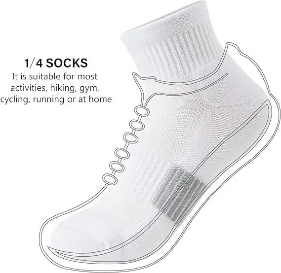 5 paia di calzini sportivi casual a tubo medio di colore unito adatti sia per uomo che per donna in mesh traspirante antiodore e antisudore_voghion.com