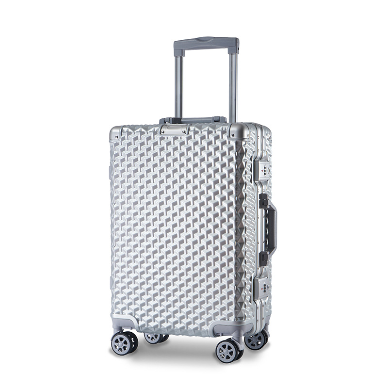 Ready To Carry Luggage Universal Wheel Aluminum Trolley Suitcase Three Piece Set Large Capacity PC Fashion Trolley Case