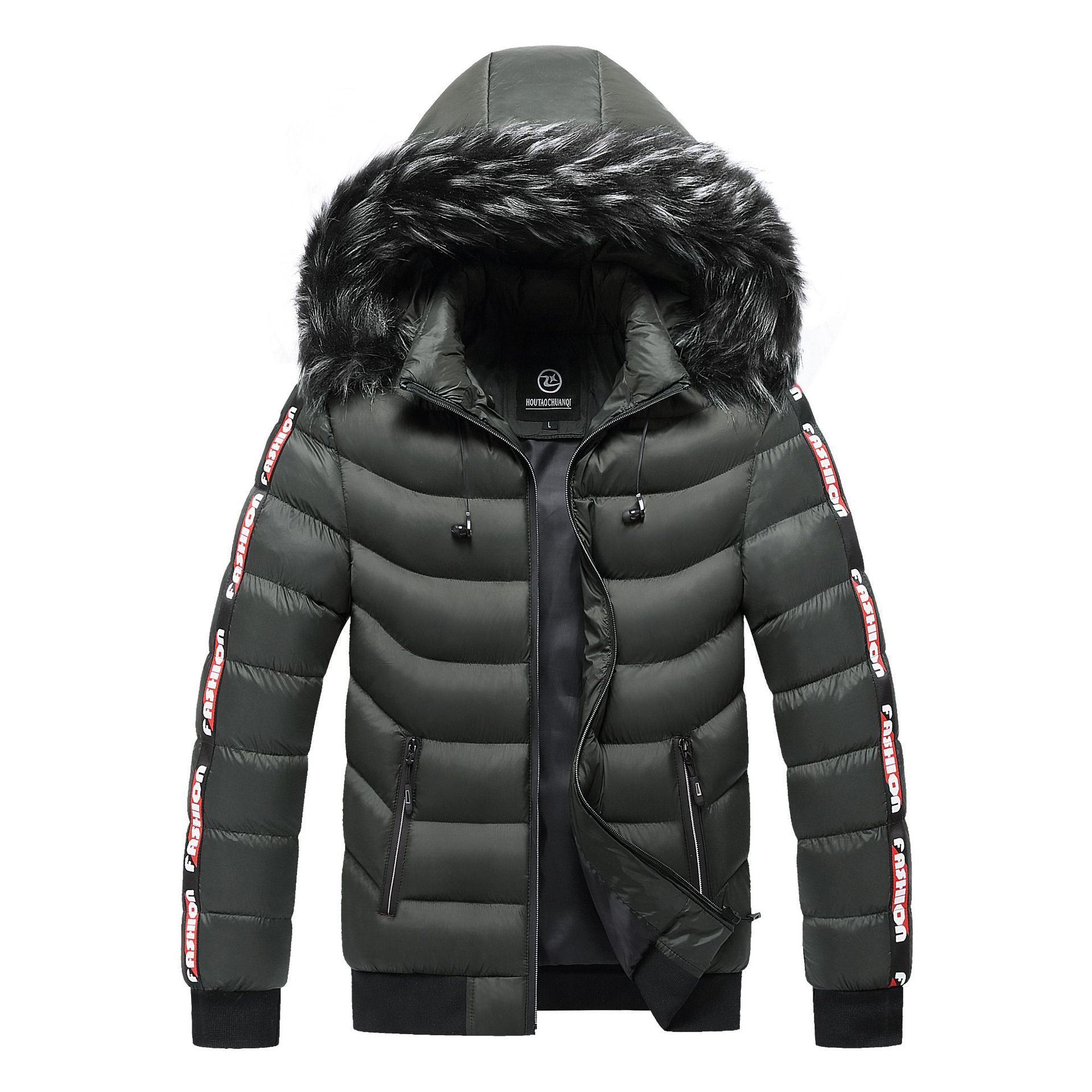 Ropa acolchada de algodón para otoño e invierno para hombre, chaquetas casuales y cálidas y gruesas con logotipo personalizado