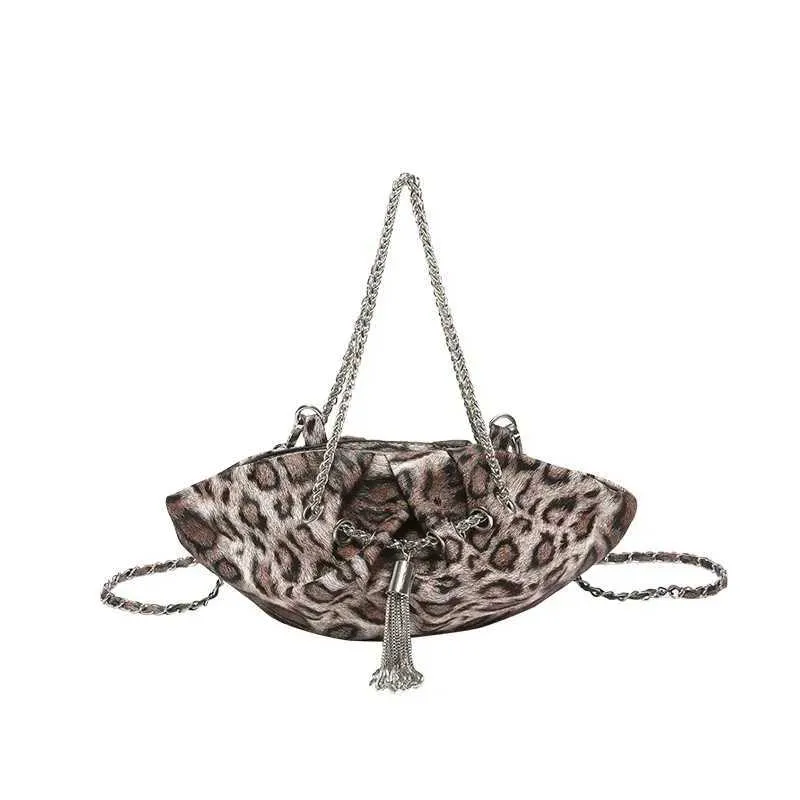 Borsa a tracolla a catena versatile per le donne, borsa a tracolla dal design speciale, borsa casual con motivo leopardato, borsa a mano elegante per ragazze_voghion.com