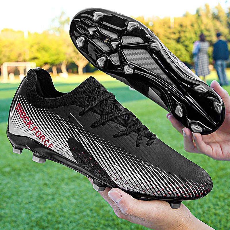 Soccer shoes Men's AG long spike broken nail student indoor artificial grass game training sneakers_voghion.com