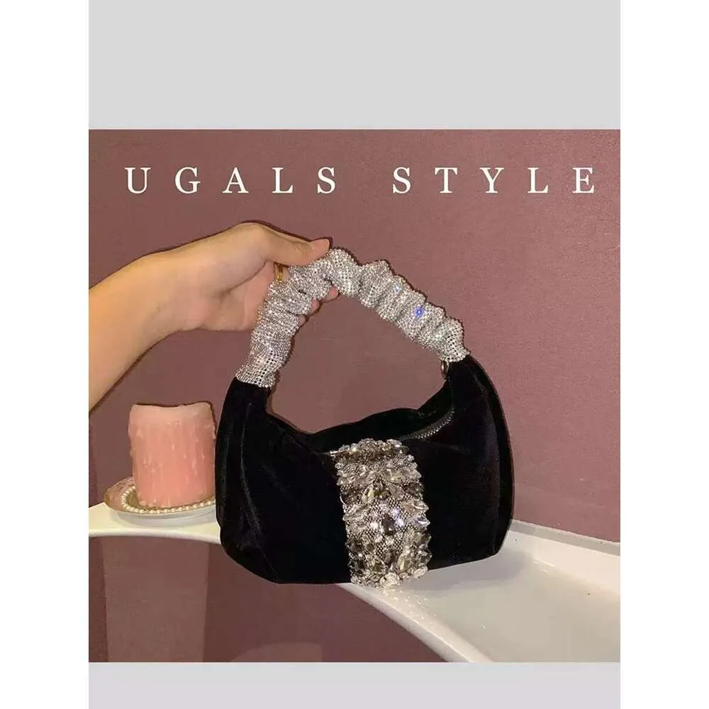 Glitter Shiny Rhies Dia Evening Fashion Hobo Women's Handbag Wedding Party Clutch Purse Crossbody Bag Street Dressing_voghion.com