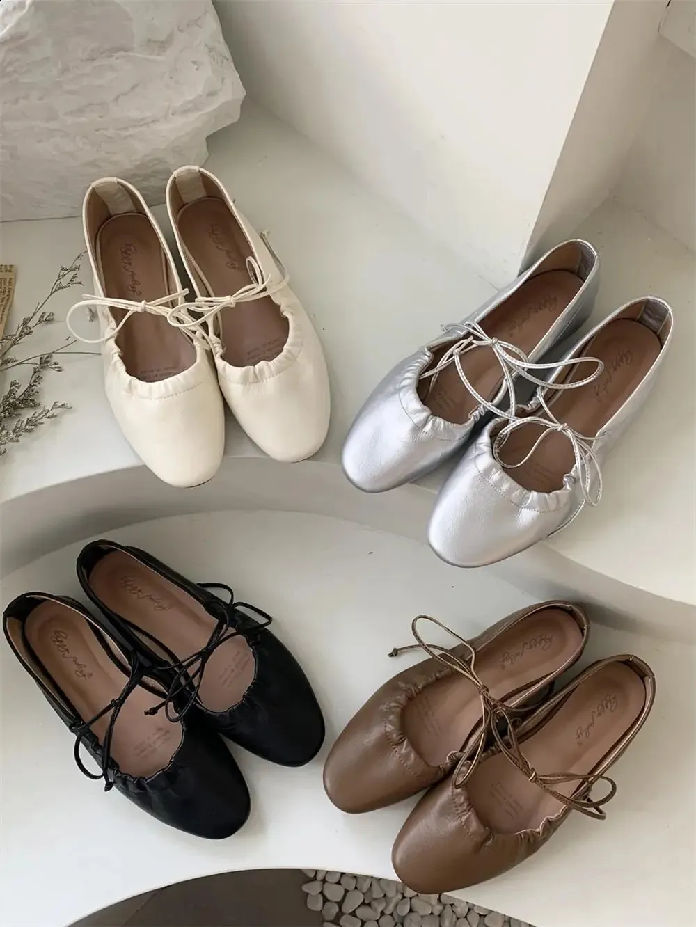 Mary Jane scarpe da ballo comode e casual con punta tonda e bordo scorrevole da donna, morbide e morbide, 240904_voghion.com