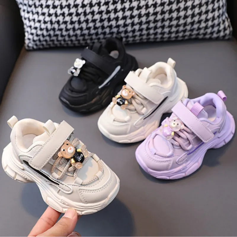 for Boys Girls Sports New 2024 Cartoon Bear Children Littlesprouts Leisure Soft Kids Sneakers Non-slip Cute Baby Toddler_desvips.com