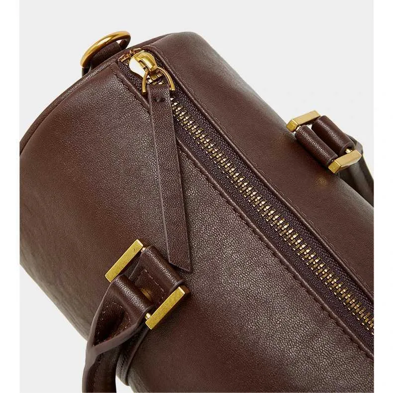 Borsa boston donna in vera pelle borsa a spalla e tracolla_voghion.com