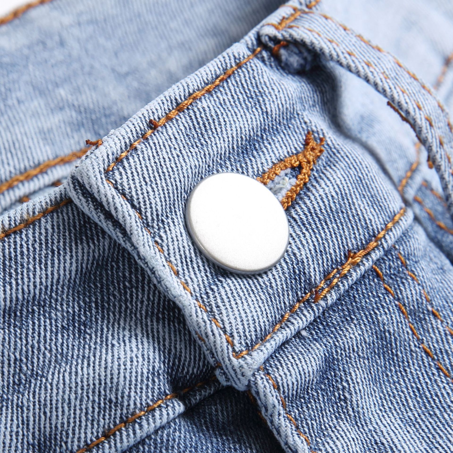 Herren Jeans In Unifarben Slim Fit Freizeithose Aus Denim_voghion.com