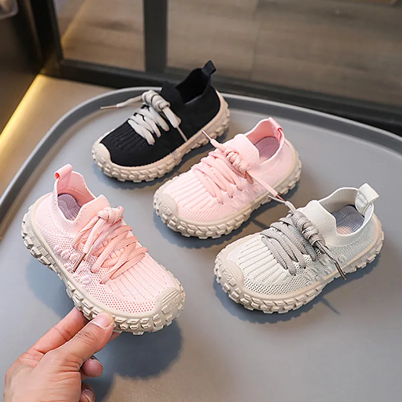 Fashion Sport Running Soft Casual Breathable Spring Autumn Baby Boys Girls Bottom Non-Slip Kids Sneakers Children_voghion.com