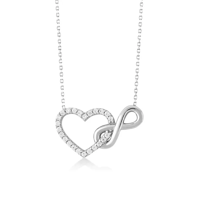 Collier pendentif en forme de cœur ROXI Sterg Sier en stock prêt Collier de clavicule fine en zircon brillant pour mère mariée amant Collane Donna_voghion.com