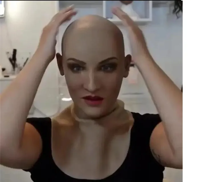 Festmasker Fuld Latexmaske Til Halloween Med Hals Hoved Uhyggeligt Rynke Ansigt Cosplay Rekvisitter Kvinder_voghion.com