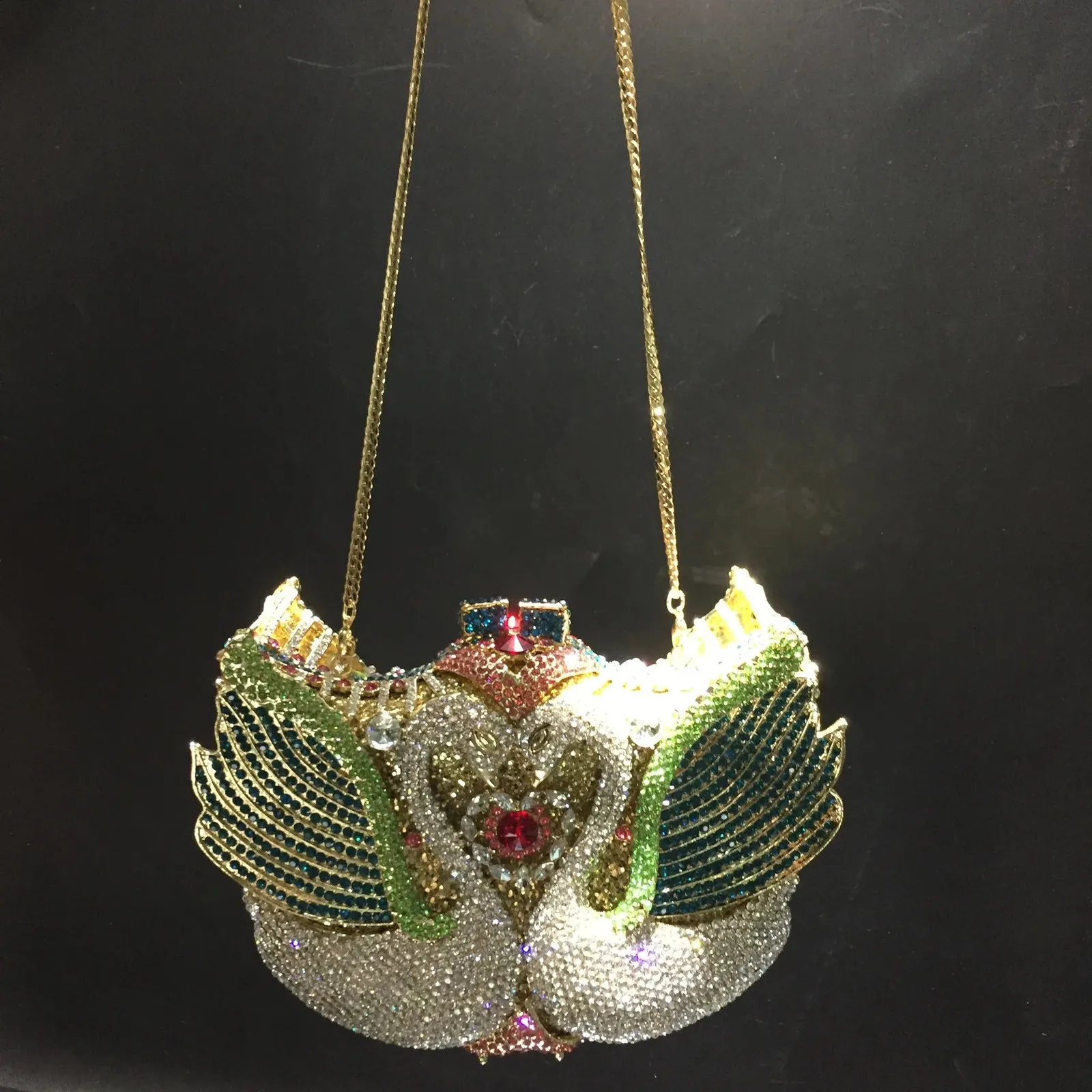 XIYUAN RosaPretoAzulDourado Cristal Noite Clutches Bolsa Oca Mulheres Metal Clutch Bolsa Casamento Festa Baile Jantar_voghion.com