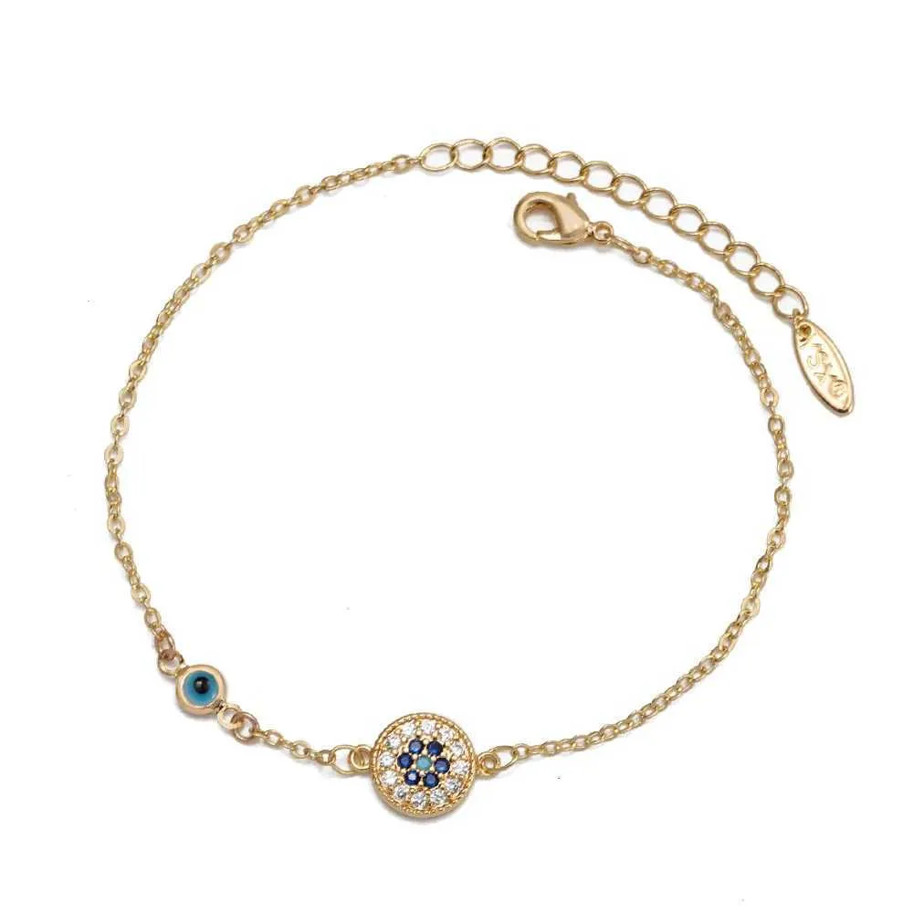 Fußkettchen Glücksbringer Runde Zirkon Charm Strand Einstellbare Trkiye Evil Eyes Armband Für Frauen Mädchen Tobilleras Mujer_voghion.com