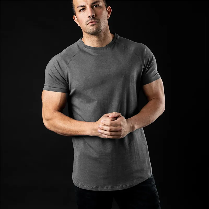 Men's T-Shirts Plain T Shirt Men Fashion Tee Shirts Summer Cotton Short Sleeve Tshirt Fitness Mens Gym Clothing Casual Sports T Shirts 230606_voghion.com