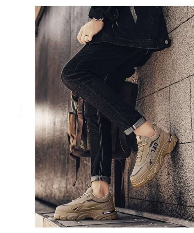 Scarpe casual uomo lavoro sportive traspiranti suola alta comode_voghion.com