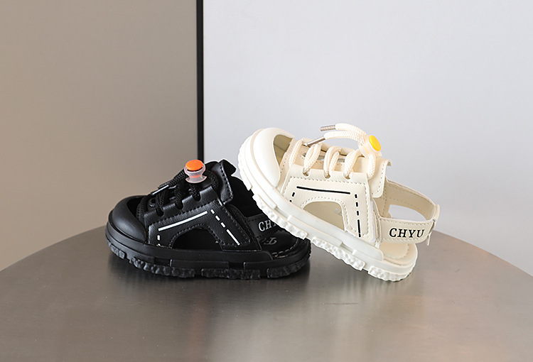 Children's Baotou Half Sandals 2022 Summer Anti Kick Boys Beach Women's Korean Soft Sole Walking Shoes_voghion.com
