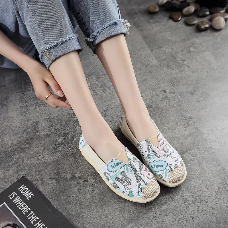 Summer En Flat Women Lightweight Breathable Fisherman Ladies Soft Casual Shoes Slip On Lazy Loafers 2024_voghion.com