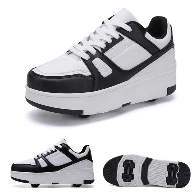 Athletic Roller Skate Kids Snickers With Wheels Children Rollerskates Fashion Outdoor Sports Shoes Girls Boys 231122_voghion.com