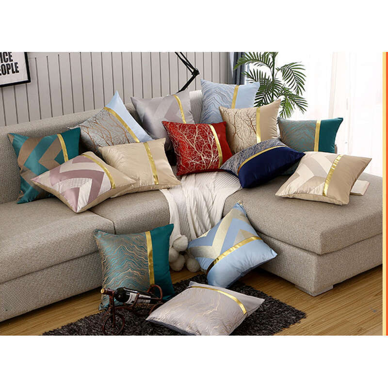 Home Geometric Pattern, High Precision Jacquard Pillowcase With Core_voghion.com