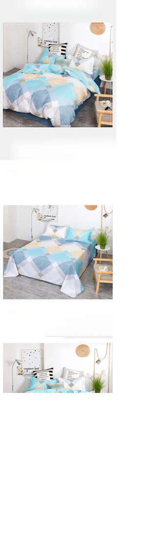 Roupa de cama escovada, lençóis de solteiro domésticos, lençóis de dormitório estudantil_voghion.com