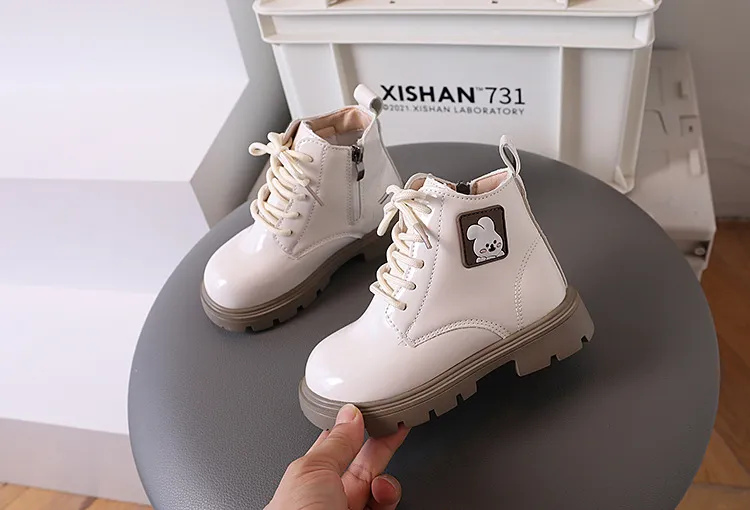 Kinder Mode Kaninchen Winter Herbst Weiche Sohle Reißverschluss Niedlichen Cartoon-Design Kurze Mädchen Schuhe Littlesprouts_voghion.com