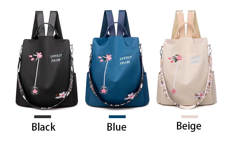 Wasserdichter Oxford Rucksack Weibliche Stickerei Rucksäcke Große Kapazität Reisetaschen Neue Schüler_voghion.com