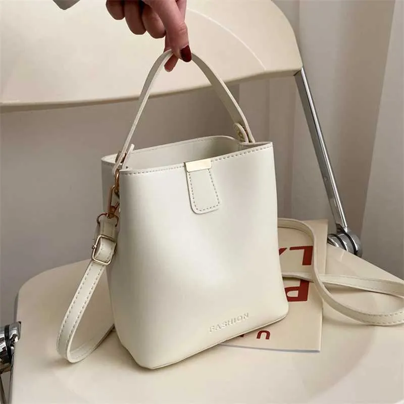 Modieuze bucket schoudertas voor dames van pu-leer grote inhoud_voghion.com