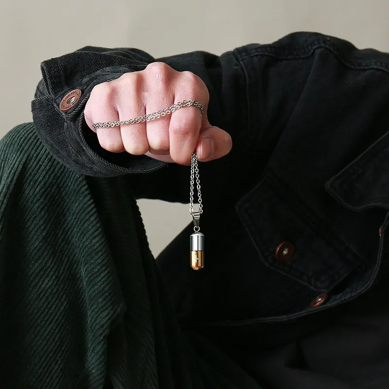 Lanci od nehrđajućeg čelika s privjeskom i šupljim kućištem za muškarce i žene, urna za kremiranje, križ, nakit za uspomenu_voghion.com