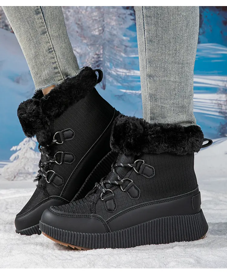 CMY 39-44 Neue High-Top-Baumwollschuhe für Damen Outdoor-Baumwollschuhe Schneestiefel Plateau-Baumwollschuhe_voghion.com