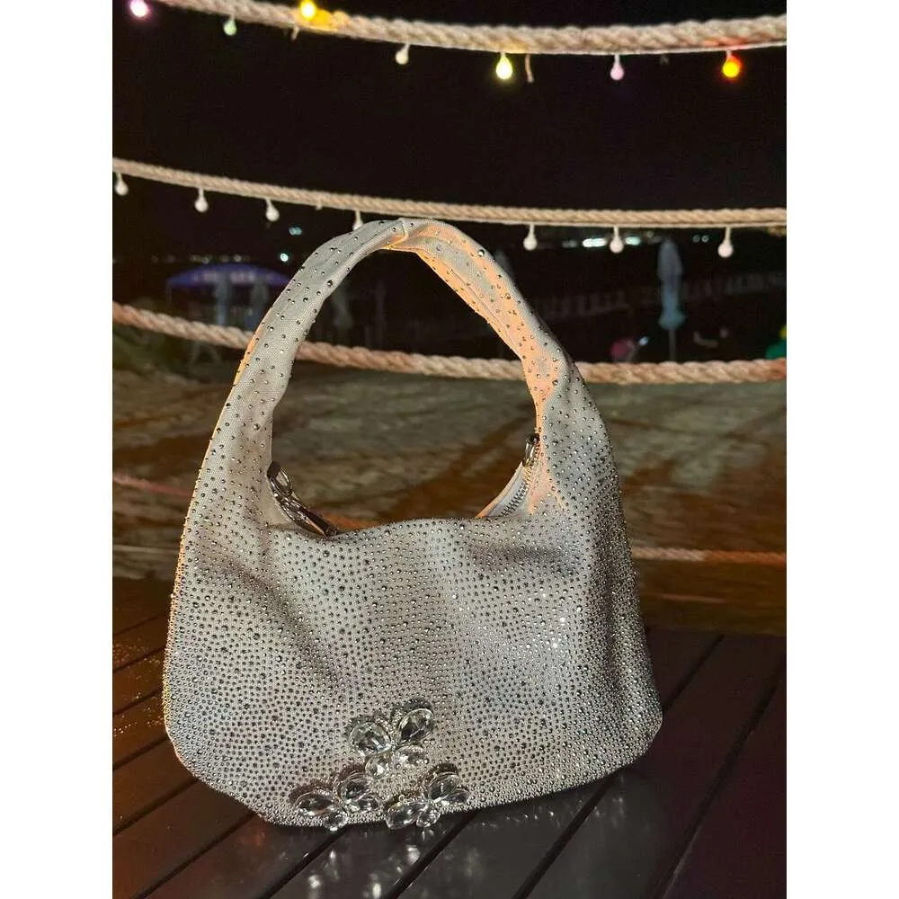 Same Style As Blogger Women's Party Dia Denim 2024 New Fashion Design Chain Crossbody Bag Single Shoulder Pouch Blue_voghion.com