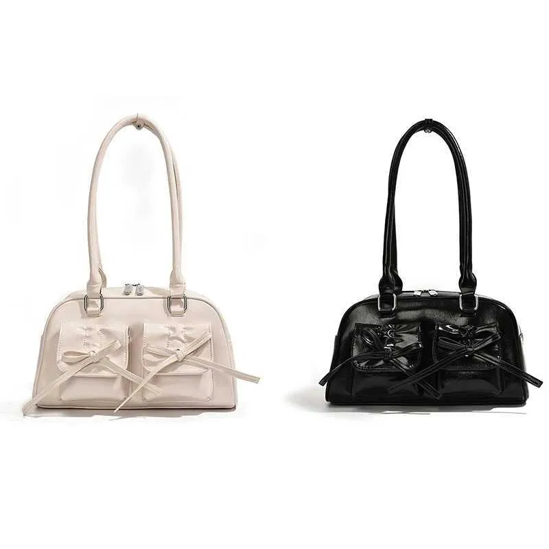 Süße Unterarmtaschen im Fliege-Design für Frauen und Mädchen, lässige Y2K-Mode-Handtaschen aus Pu-Leder, Schultertasche Ba241211_voghion.com