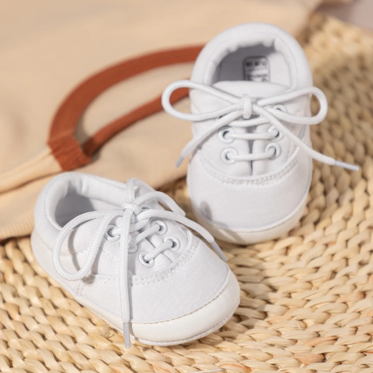 Cutefeet Babyschuhe für Kleinkinder, Jungen und Mädchen, Canvas, Turnschuhe, Neugeborene, Schnürschuhe, rutschfest, Sportschuhe, Lauflernschuhe_voghion.com